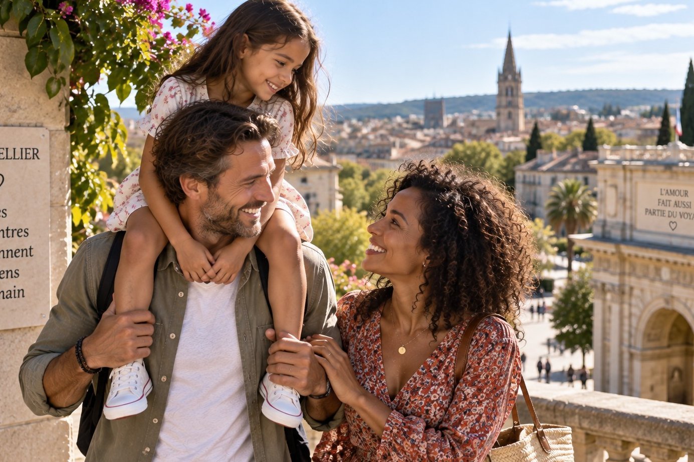 Couple de parents solos avec un enfant lors d’une rencontre à Montpellier