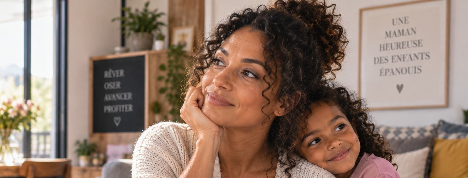 Maman célibataire avec son enfant qui envisage de refaire sa vie et de retrouver l’amour