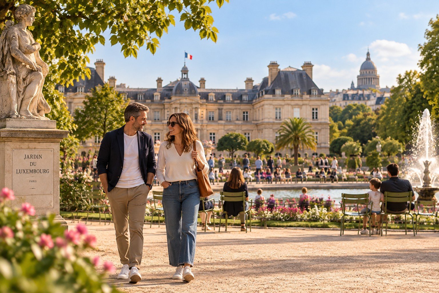 Rencontre entre parents célibataires au Jardin du Luxembourg à Paris