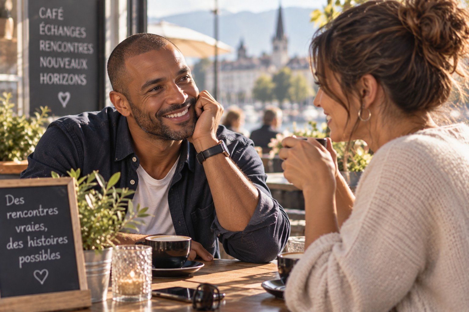 Papa célibataire  faisant une nouvelle rencontre avec une femme 