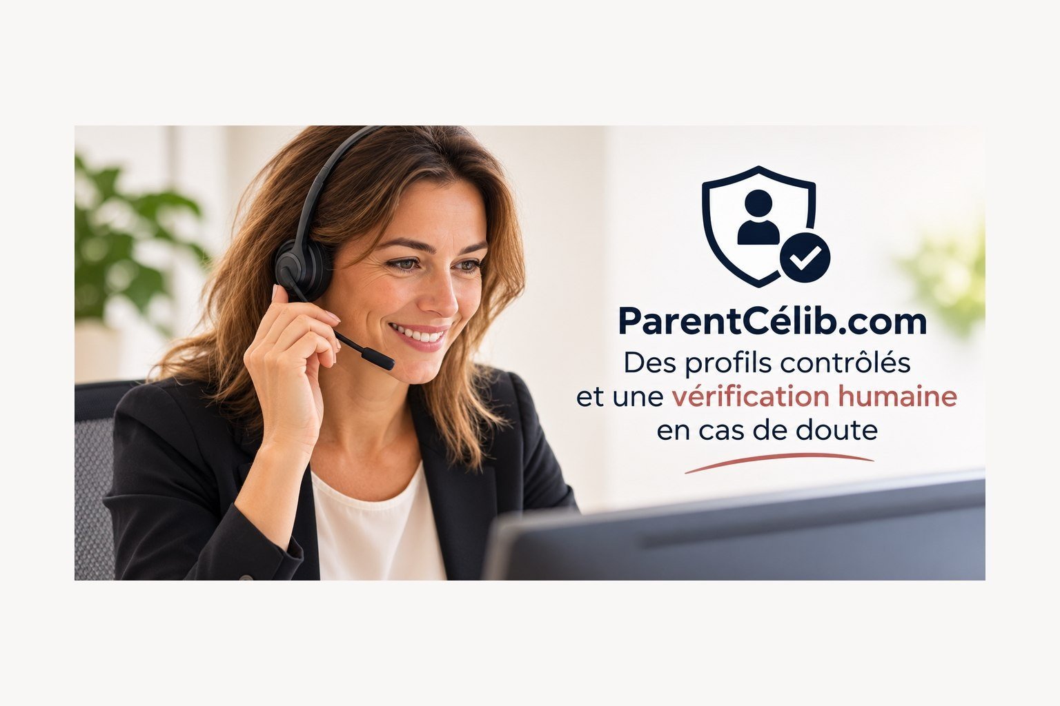 Claudia meyer, modératrice ParentCélib.com au téléphone, effectuant une vérification complémentaire d'un profil en cas de doute.